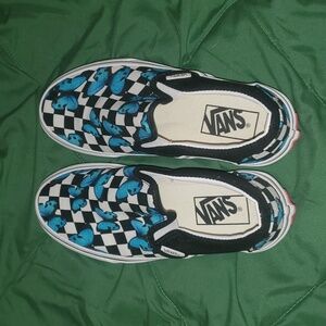 Vans Blue Butterfly Checkered womens 5.5.
